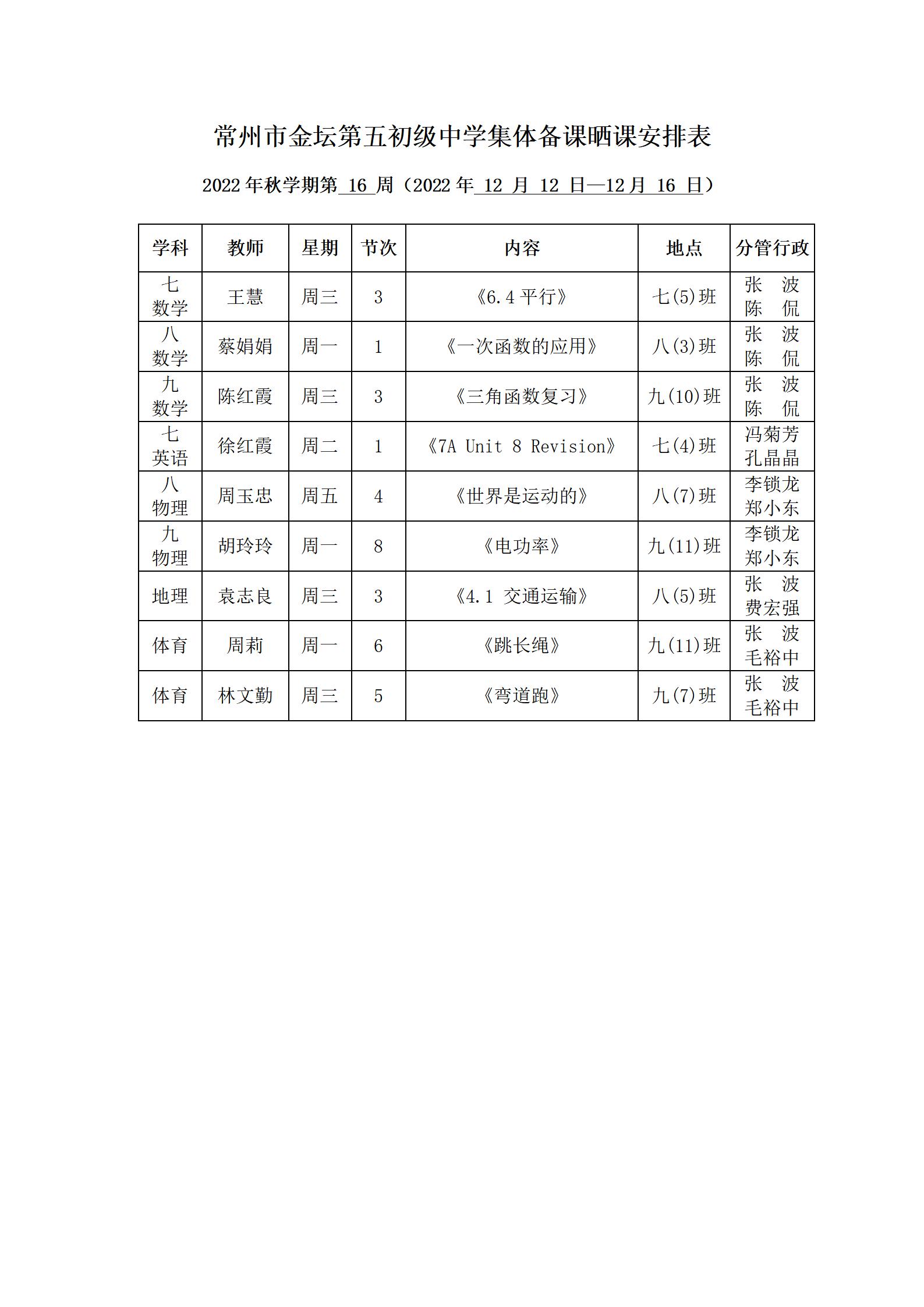 2022年秋学期第16周集体备课晒课安排表.jpg